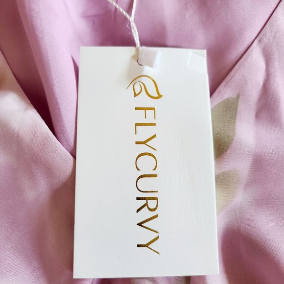 Sleeveless Maxi Dress Floral Print Lavender V-Neckline Empire Waist Size 2XL - Picture 13 of 14